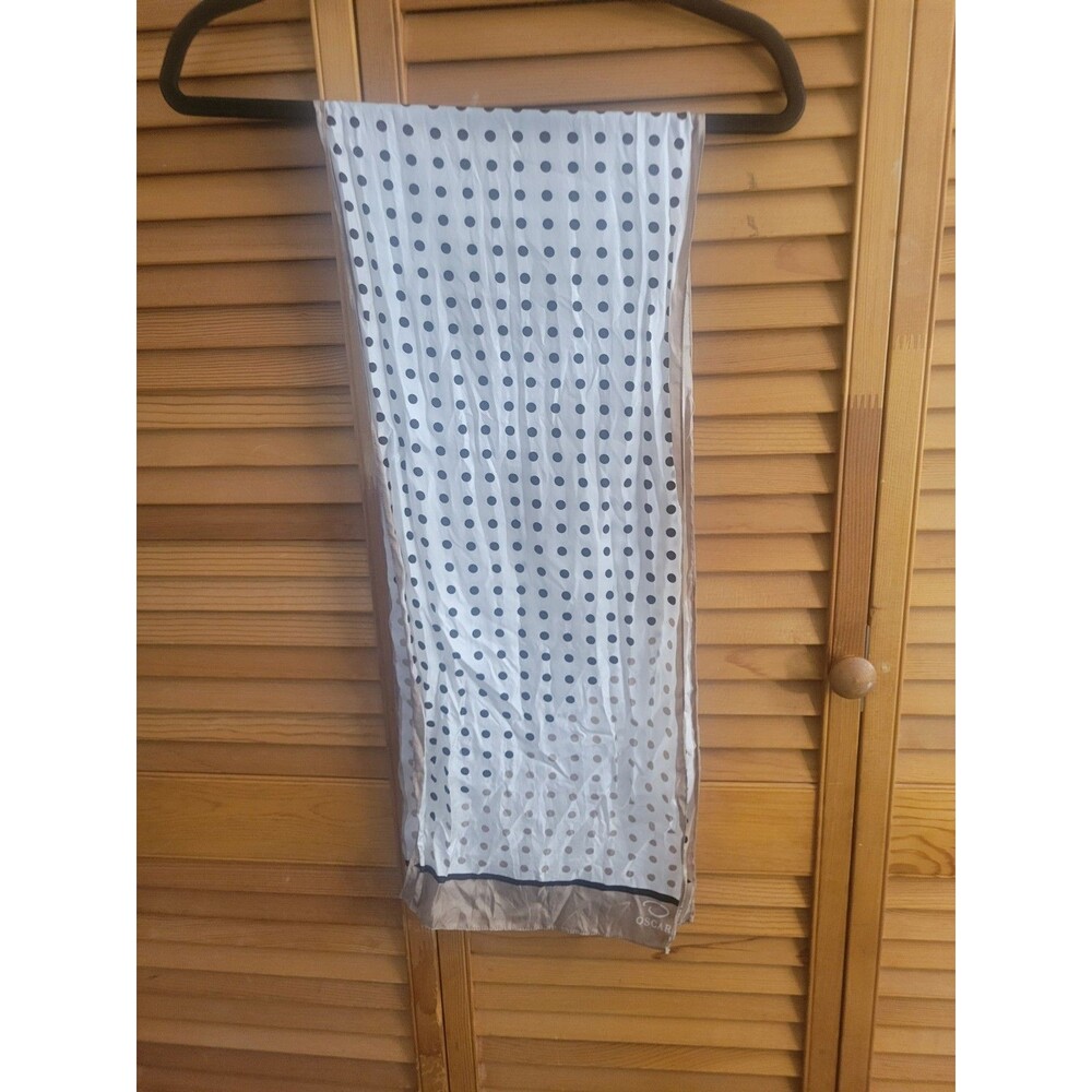 Rare Oscar De La Renta Polka Dot Patterned Scarf